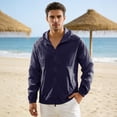 thumbnail image 4 of Men's UPF 50+ Sun Protection Jacket, Lightweight Hooded Windbreaker with Zip Pockets, Breathable Outdoor Performance Gear for Fishing, Hiking, Running, 4 of 5