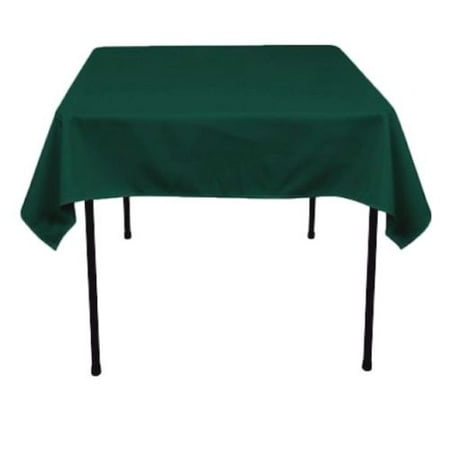 

10 pack 60 x 60 Square Overlay Tablecloth 100% polyester Wholesale Wedding Hunter Green
