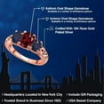 thumbnail image 2 of Gem Stone King 18K Rose Gold Plated Silver Red Rhodolite Garnet and Blue Sapphire Filigree Style 3 Stone Ring for Women (2.46 Cttw, Oval 8X6MM and 6X4MM) (Size 7), 2 of 6