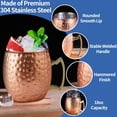 thumbnail image 3 of Juego de tazas de cobre LINALL Moscow Mule de acero inoxidable de 18 oz, 4 unidades, 3 of 6