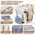 thumbnail image 4 of SYCNB Large Travel Backpack for Women & Men, Airline-Approved Carry-On Personal Item Bag, Waterproof Essentials Weekender overnight Backpacks for Work Business Trips, Khaki, 4 of 7