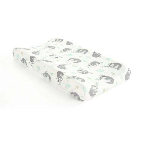 UPC: 0194938028998 | Hygge Sloth Soft & Plush Changing Pad Cover Gray/Multi Single 16X32X5