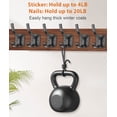 thumbnail image 2 of 6 Pack Black Coat Hooks Wall Mount, Heavy Duty Wall Hooks for Hanging, Backpack Hooks for Wall, Metal Towel Hooks for Hanging Hat, Purse, Robe, 2 of 8