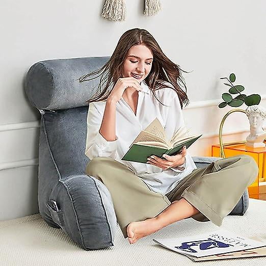 Bed Rest Reading Pillow Large Adult Backrest Lounge Cushion Back Support With Arm Rests For Sitting Up In Bed Relaxing Watching Tv Walmart