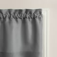 thumbnail image 2 of Mainstays 3-Piece Semi Sheer Rod Pocket Kitchen Window Tier Pair and Valance, 2 Café Curtains and 1 Curtain Valance, Gray, 54"W x 36"L, 2 of 8