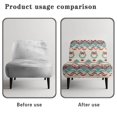 thumbnail image 6 of HELLHERO Geometric Patterns Armless Accent Chair Protector, Dustproof Stretch Elastic Bottom Armless Accent Chair Washable Cover for Living Room Home, 6 of 8