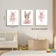 thumbnail image 4 of - Pósteres de guardería para bebé, deción de pared, lona para guardería, juego de 3, lindos estampados de conejo rosa para niños y niñas, habitación de niños, recámara, deción del hogar,, 4 of 5