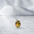 thumbnail image 4 of Gem Stone King 14K White Gold Mango Mystic Topaz Pendant Necklace for Women (4.50 Cttw, Gemstone Birthstone, Oval 11X9MM, With 18 inch Chain), 4 of 4