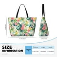 thumbnail image 4 of Xecao Tropical Flowers for versatile beach bag for women includes zipper pockets and waterproof material, ideal for vacations and adventures., 4 of 7