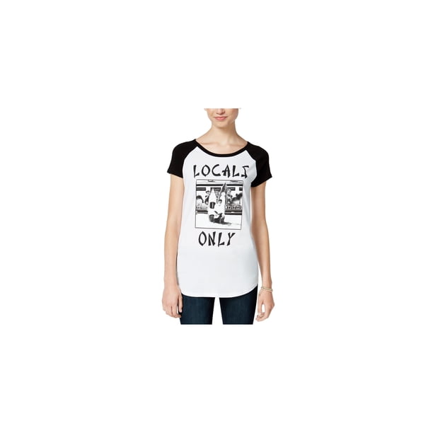 Playera gráfica NTD Locals Only Mujer Blanca Pequeña