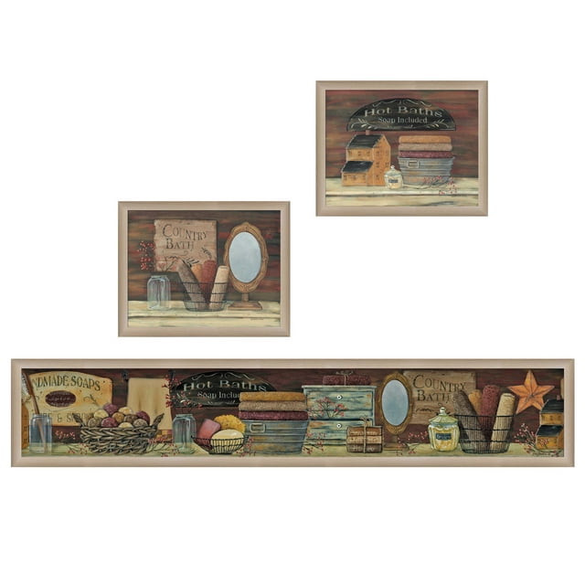TrendyDecor4U V106-636ML ''Bain de Campagne II'' par Pam Britton Imprimé Encadrement Mural