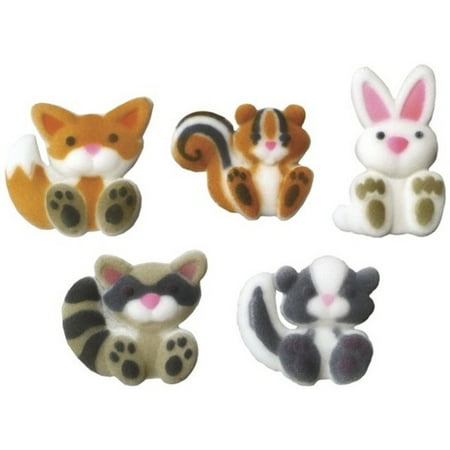 Edible Sugar Flowers - Edible Sugar Woodland Animal Assortment - 12 Count
