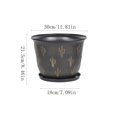 thumbnail image 3 of Thickened Plastic Flower Pot For Outdoor Sun Protection, Home Gardening Planter With Base Tray, UV Resistant Container For Balcony Yard Planting, 3 of 6