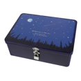 thumbnail image 3 of Rectangle Iron Storage Box With Lock Desktop Organizer Keepsakes Box Lockable Storage Container Desktop Sundries Cards Storage Box, 3 of 4