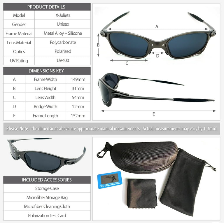 Cyclops X-Juliets Metal Frame Polarized UV400 Black Iridium