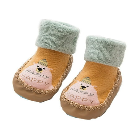 

Yinguo Baby Boys Girls Cartoon Ears Floor Socks Non Slip Baby Step Shoes Socks A 11