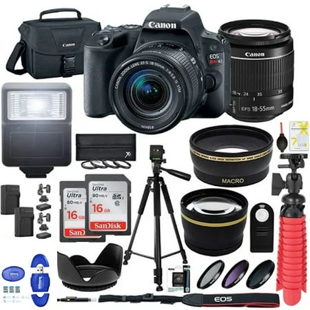 Canon Eos Rebel SL2 DSLR Camera + EF-S 18-55mm Is STM Lens Black | 32GB Bundle