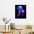 thumbnail image 2 of Nawypu Jellyfish Wall Art Galaxy Canvas Picture Blue Fantastic Cosmic Canvas Artwork Contemporary Art Prints Framed for Home Office Kitchen Bathroom Bedroom Nursery Living Room Decor, 2 of 4