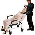 thumbnail image 4 of Jnismy Shower Chair with Wheels, Multifunctional Bedside Commode Chair, Angle Adjustable Shower Commode Wheelchair, Shampoo Chair with Headrest and Bucket (Black White), 4 of 13