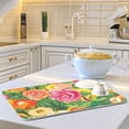 thumbnail image 6 of Fruit Roses Apples Leaves Flowers Dish Drying Mat Dish Drainer Rack Mats Water Absorbent Non-Slip Easy Clean Heat Resistant for Kitchen Counter, 6 of 8