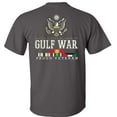 thumbnail image 3 of Fair Game Gulf War T-Shirt Proud Veteran USA Operation Campaign Service Ribbons Eagle-Charcoal-M, 3 of 5