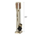 thumbnail image 2 of Levi Fireplace Tool Set in Aged Brass with Walnut Handles T56000AB-Walnut, 2 of 4