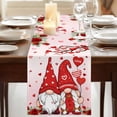 thumbnail image 3 of Table Runners 70 Inches Long Dress Scarves, Valentine's Day Farmhouse Coffee/Dining/Kitchen Table Decor, Holiday Table Runner, Pink Gnomes Romantic Love Balloon Trees 13x70 Inch, 3 of 9