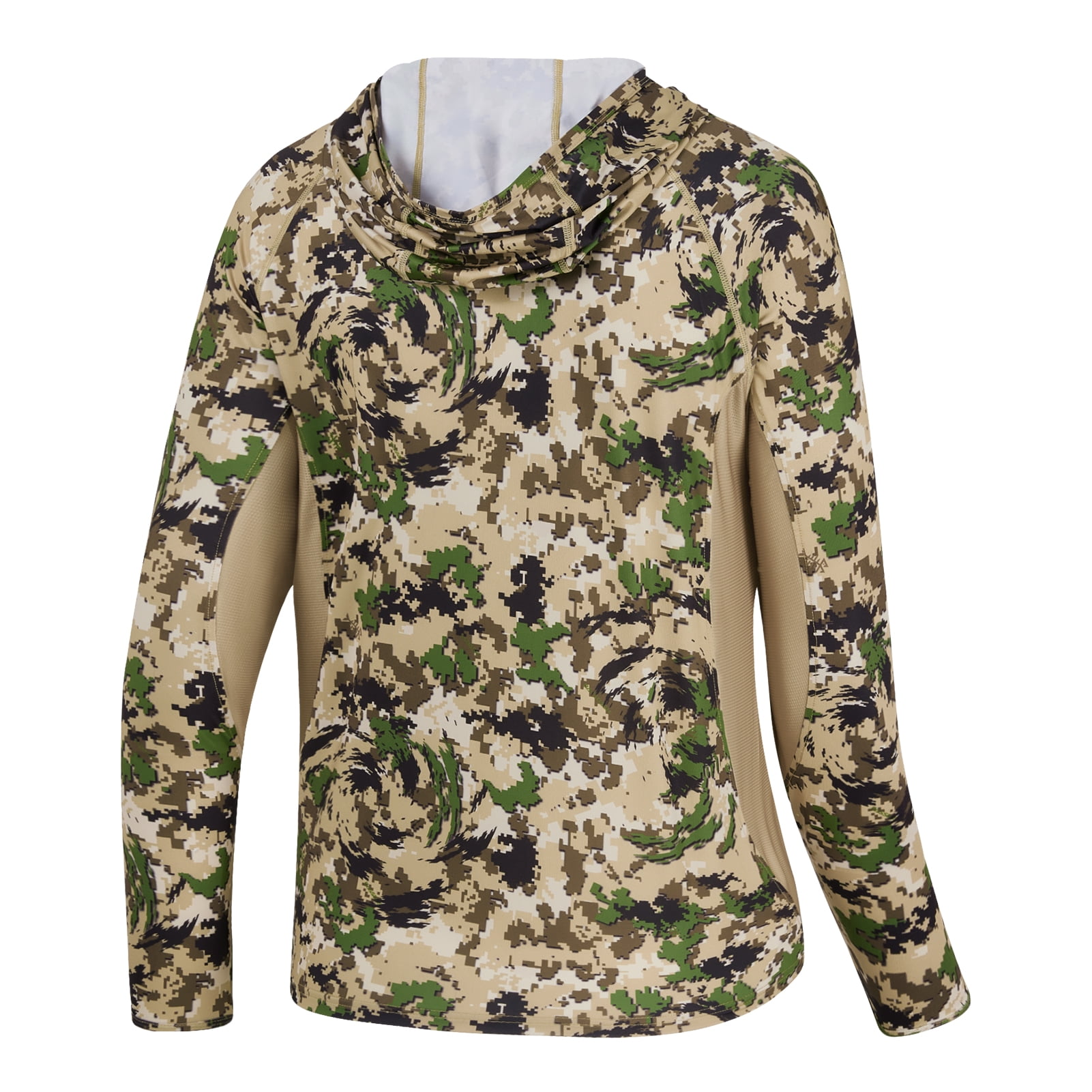 BASSDSASH Men's UPF 50+ Lightweight Hunting Camo Hoodie Quick Dry Performance Long Sleeve Fishing Shirt with Hood FS30M