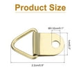 thumbnail image 2 of Uxcell 160Pcs Triangle Ring Iron Picture Hangers with Screws, Single Hole with Screw Small Decor Hooks Gold, 2 of 6