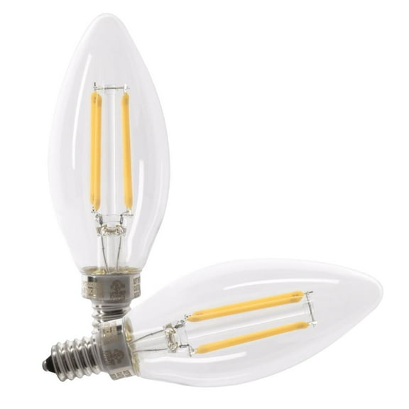 Feit Electric 21121 - BPCTC40950CAFIL/2/RP Decorative Chandelier Antique Filament LED Light Bulb