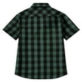 thumbnail image 7 of Fnooota Men's Plaid Shirts, Casual Summer Short Sleeve Lightweight Button Down Shirts Army Green Size 3XL, 7 of 7