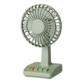 thumbnail image 1 of Mini ventilador portátil multifuncional de mesa, recargable por USB, con función de aire acondicionado. Verde, 1 of 9