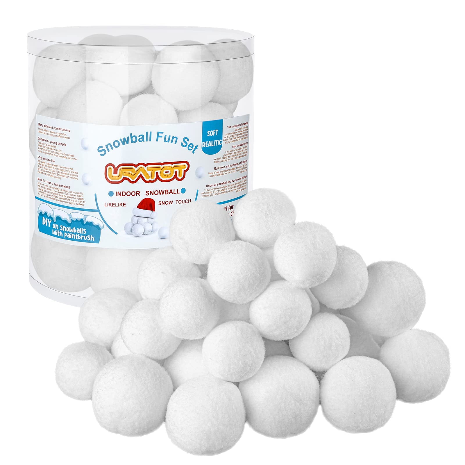 Squishy Fake Snowballs For Fun Indoor Fight - Inspire Uplift