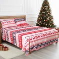 thumbnail image 2 of HITIME Juego de Sábanas Navideñas 4 Piezas Tamaño King, Bolsillos Profundos 16 Pulgadas, Microfibra de Poliéster Suave con Estampado Festivo, Ideal para Decoración y Regalo, 2 of 8