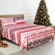 thumbnail image 2 of HITIME Juego de Sábanas Navideñas 4 Piezas Tamaño Matrimonial, Bolsillos Profundos 16 Pulgadas, Microfibra de Poliéster Suave con Estampado Festivo, Ideal para Decoración y Regalo, 2 of 8