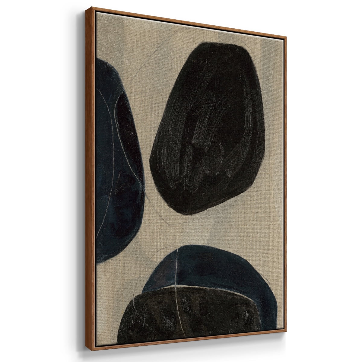 Gravity II Framed Premium Gallery Wrapped Canvas - Ready to Hang - 27 x 41 - Walnut Floating Frame