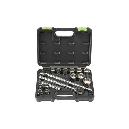 16 Pc 1/2 in. Drive SAE Socket Set