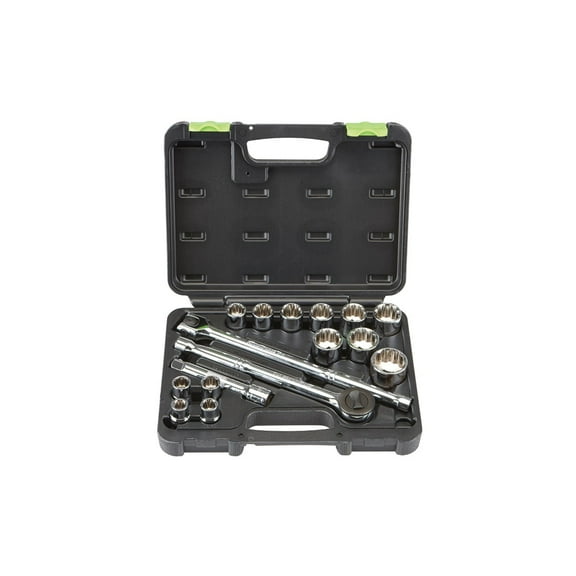16 Pc 1/2 in. Drive SAE Socket Set