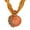 Orange, variant on Bohemian Women Rhinestone Inlaid Peacock Round Faux Opal Pendant Necklace Gift