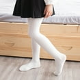 thumbnail image 2 of Generic Toddler Kids Baby Girls Cotton Leggings Knitted Tights Stretchy Basic Full Length Pants Pantyhose for Spring Autumn Stocking（6-12 Months White）, 2 of 5