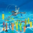 thumbnail image 3 of Aodebiao Diving Toys for Kids Pool, Underwater Swim Training Games, Sinking Floating Rings Torpedoes, Snorkeling Pool Treasure Hunt Fun, Swimming Party Gifts, 3 of 5