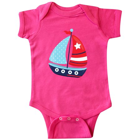 

Inktastic Sailboat Sailing Boat Sails - Red White Blue Gift Baby Boy Bodysuit