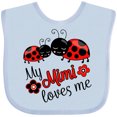 thumbnail image 3 of Inktastic My Mimi Loves Me with Cute Ladybugs Boys or Girls Baby Bib, 3 of 4