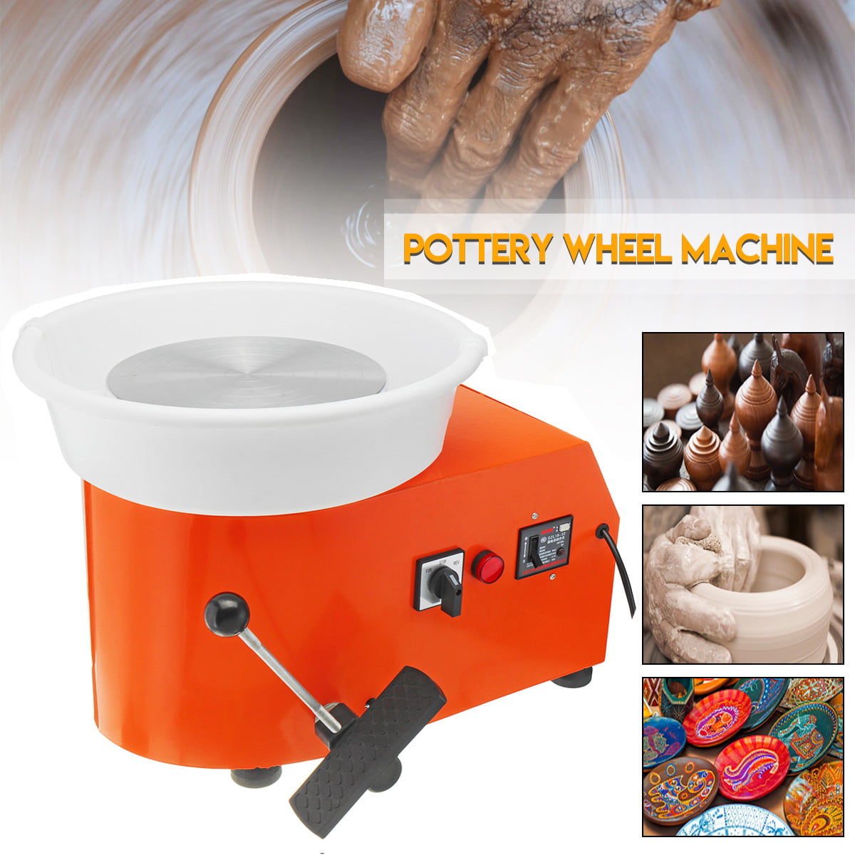 250W 25cm Foot Pedal DIY Ceramic Machine Poterie Machine Pottery Wheel Machine 