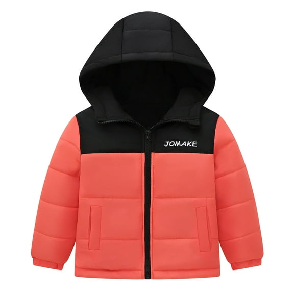 Toddler Winter Coat,Kids Puffer Coat with Pocket Zip up Winter Hoodies Coat Long Sleeve Windproof Kids Winter Jacket Boys Winter Coat Size 2-3 Years