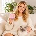 thumbnail image 5 of 4 inch Pet Deshedding Comb, Cat Ear Shaped Floating Fur Remover, Gentle Cleaning Grooming Brush for Dog Cat Shedding Hair Care, 5 of 5