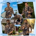 thumbnail image 5 of SEANATIVE Men's Fishing Hoodie UV Protection Hooded Top Long Sleeve Sun Block Top with Mesh Mask Fishing Clothes Sun Shirt Athletic Wear Outfit for Men, 2XL, Eagle Camo Hunting Forest Print, 5 of 7
