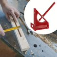 thumbnail image 1 of DYNWAVECA Carpenter Square 3D Multi Angle Measuring Ruler Square Protractor Woodworking Measuring Tool for Office Craftsmen Enthusiasts Red, 1 of 10