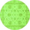 thumbnail image 1 of Ahgly Company Indoor Round Oriental Green Modern Area Rugs, 6' Round, 1 of 4