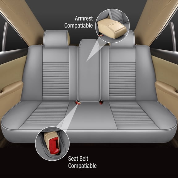Full Set Waterproof Camry Seat Covers Automotive Car Seat Cover Faux Leather for Toyota Camry 2012 2013 2014 2015 2016 2017 L,LE,XLE,SE,XSE (Not for Hybrid)
